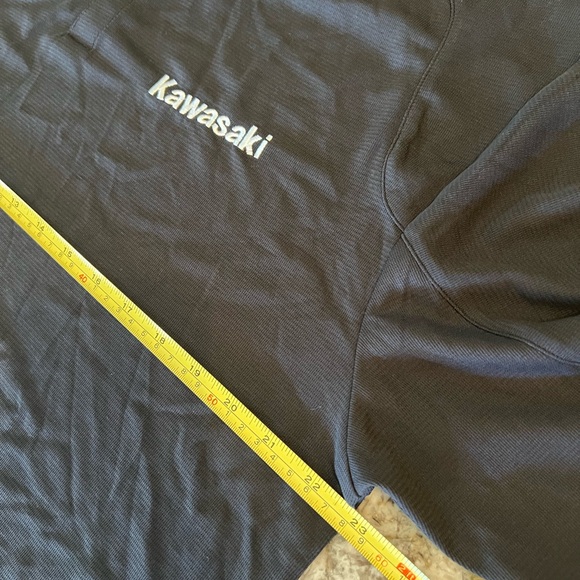 Large Black Kawasaki Polo Shirt Mens Short Sleeve New Moto Casual Clothes - Picture 2 of 8